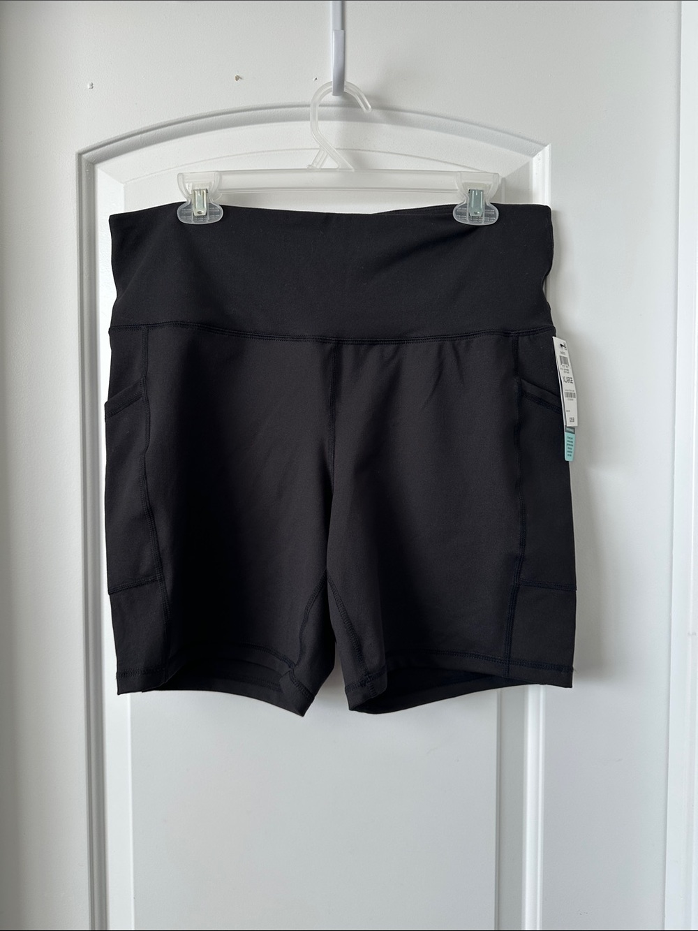 Ideology Black High-Rise Bike Shorts with Side Pockets
